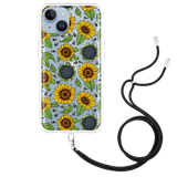 Hoesje met Koord geschikt voor iPhone 14 - Sunflowers