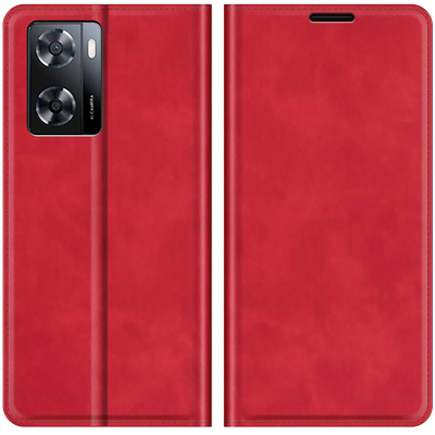 Cazy Wallet Magnetic Hoesje geschikt voor Oppo A57s - Rood
