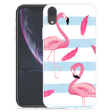 Hoesje geschikt voor iPhone Xr - Flamingo Feathers