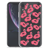 Hoesje geschikt voor iPhone Xr - Inflatable Flamingos