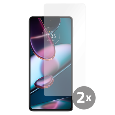 Cazy Tempered Glass Screen Protector geschikt voor Motorola Edge 30 Pro - Transparant - 2 stuks