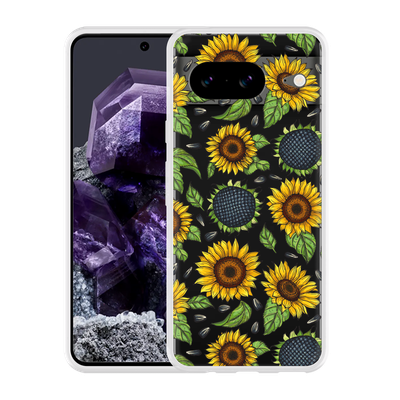 Cazy Hoesje geschikt voor Google Pixel 8 Sunflowers