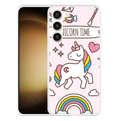 Cazy Hoesje geschikt voor Samsung Galaxy S23+ Unicorn Time