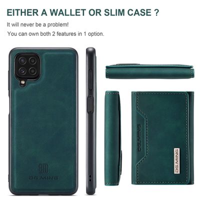 DG.MING DG Ming Samsung Galaxy A22 4G 2 in 1 Magnetic Wallet Back Cover - (Blue)