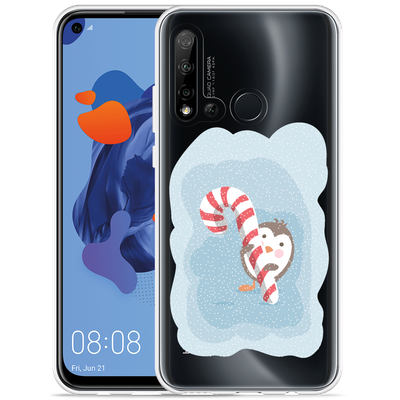 Cazy Hoesje geschikt voor Huawei P20 Lite 2019 - Candy Pinguin