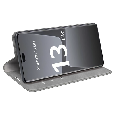 Cazy Wallet Magnetic Hoesje geschikt voor Xiaomi 13 Lite - Grijs