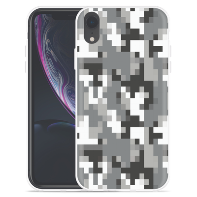 Cazy Hoesje geschikt voor iPhone Xr - Pixel Camouflage