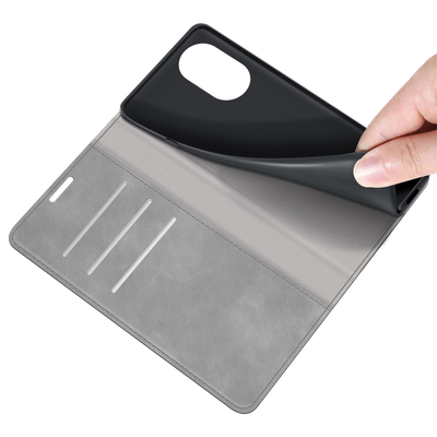 Cazy Wallet Magnetic Hoesje geschikt voor Oppo A17 - Grijs