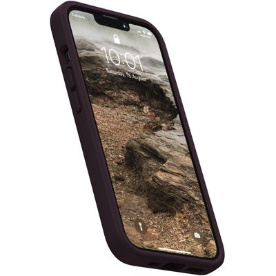 Njord Collections Zalm Leder Hoesje geschikt voor iPhone 13 Pro Max - Paars