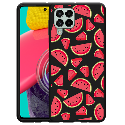 Cazy Hoesje Zwart geschikt voor Samsung Galaxy M53 - Watermeloen