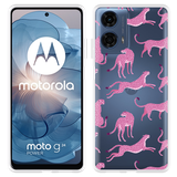 Hoesje geschikt voor Motorola Moto G04/G04s/G24/G24 Power Roze Cheeta's