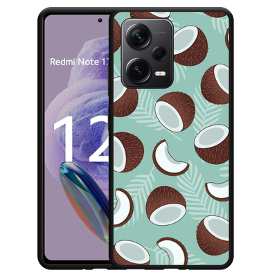 Cazy Hoesje Zwart geschikt voor Xiaomi Redmi Note 12 Pro+ 5G Kokosnoten