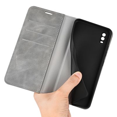 Cazy Wallet Magnetic Hoesje geschikt voor Samsung Galaxy Xcover Pro - Grijs