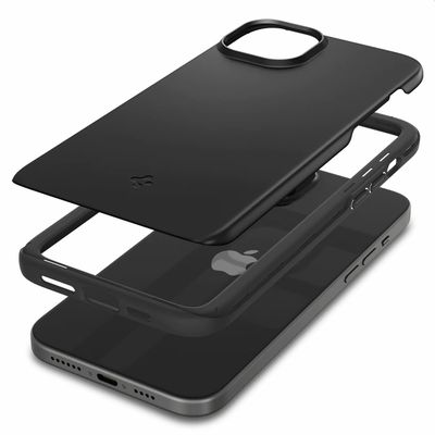 Spigen Hoesje geschikt voor iPhone 15 Plus - Thin Fit - Zwart