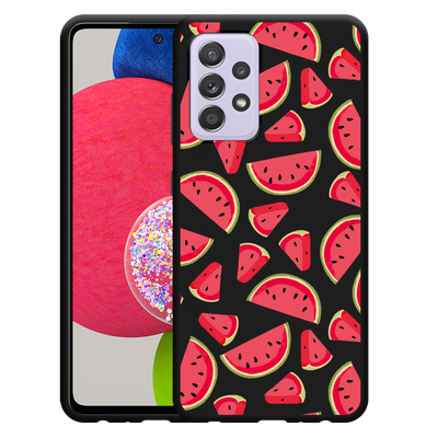 Cazy Hoesje Zwart geschikt voor Samsung Galaxy A52/A52s - Watermeloen