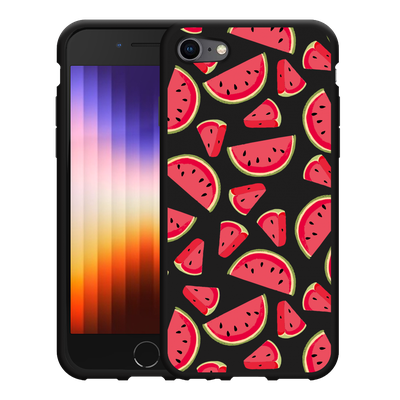 Cazy Hoesje Zwart geschikt voor iPhone 7/8 - Watermeloen