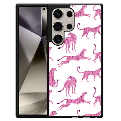 Cazy Hardcase Hoesje geschikt voor Samsung Galaxy S24 Ultra Roze Cheeta's