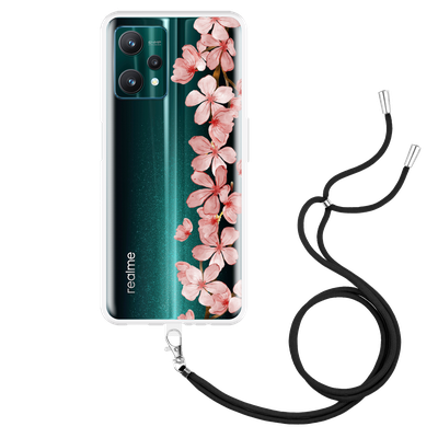 Cazy Hoesje met Koord geschikt voor Realme 9 Pro+ - Flower Branch