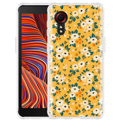 Cazy Hoesje geschikt voor Samsung Galaxy Xcover 5 - Vintage Bloemenprint