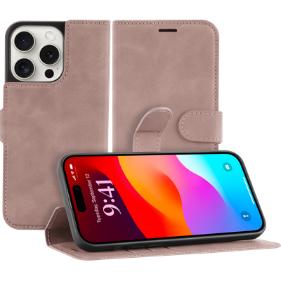 Cazy Premium Wallet Hoesje geschikt voor iPhone 15 Pro - Roze