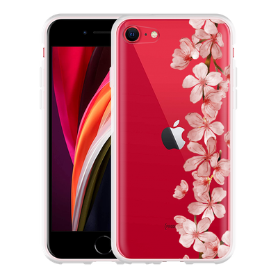 Cazy Hoesje geschikt voor iPhone SE 2020 - Flower Branch
