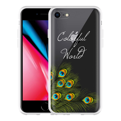 Cazy Hoesje geschikt voor iPhone 8 - Peacock World