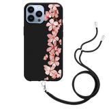 Hoesje met Koord Zwart geschikt voor iPhone 13 Pro Max - Flower Branch