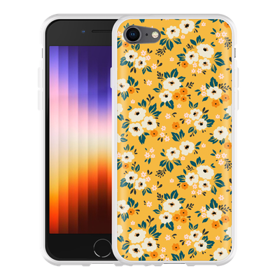 Cazy Hoesje geschikt voor iPhone SE 2022 - Vintage Bloemenprint