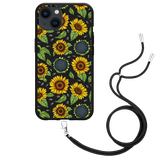 Hoesje met Koord Zwart geschikt voor iPhone 13 - Sunflowers