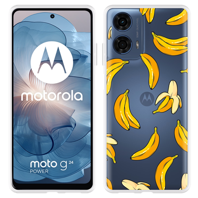 Cazy Hoesje geschikt voor Motorola Moto G04/G04s/G24/G24 Power Banana