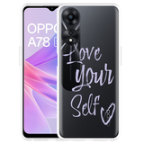 Hoesje geschikt voor Oppo A78 5G Love Yourself