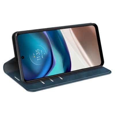 Cazy Wallet Magnetic Hoesje geschikt voor Motorola Moto G42 - Blauw