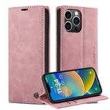 Caseme Hoesje geschikt voor iPhone 14 Pro Max - Retro Wallet Case - Roze
