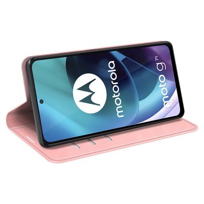 Cazy Wallet Magnetic Hoesje geschikt voor Motorola Moto G71 - Roze
