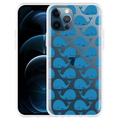 Cazy Hoesje geschikt voor iPhone 12 Pro - Whales