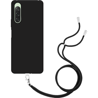 Just in Case Sony Xperia 10 V - Soft TPU Case with Necklace Strap - Black