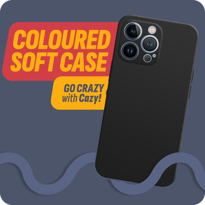 Cazy Soft Color TPU Hoesje geschikt voor iPhone 14 Pro - Zwart