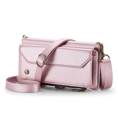 Caseme Case iPhone 16 - Crossbody Wallet Case - Pink