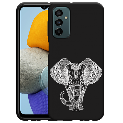 Cazy Hoesje Zwart geschikt voor Samsung Galaxy M23 - Mandala Elephant