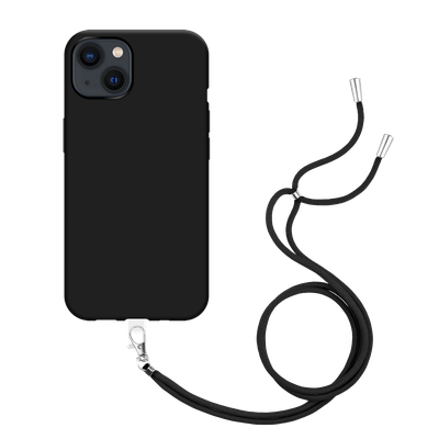 Cazy TPU Hoesje met Koord geschikt voor iPhone 14 Plus - Zwart