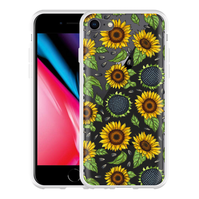 Cazy Hoesje geschikt voor iPhone 8 - Sunflowers
