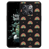 Hoesje Zwart geschikt voor OnePlus 10T - Regenboog Patroon