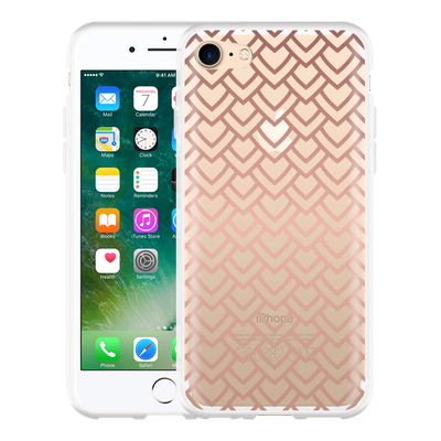 Cazy Hoesje geschikt voor iPhone 7 - Pink Pattern
