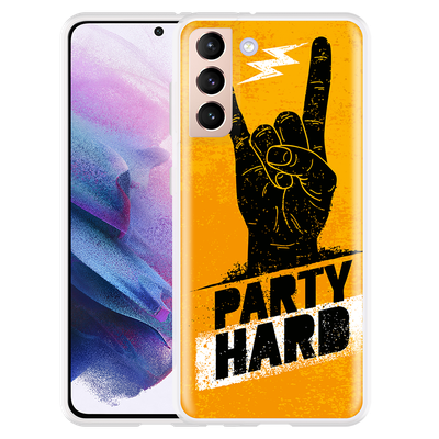 Cazy Hoesje geschikt voor Samsung Galaxy S21 - Party Hard