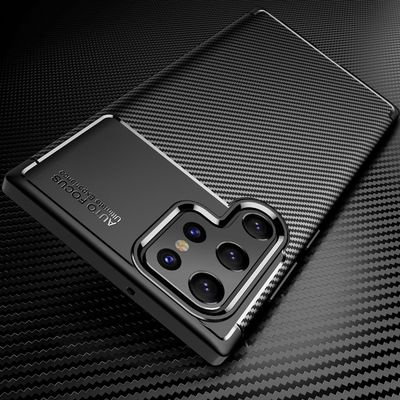 Cazy Rugged TPU Hoesje geschikt voor Samsung Galaxy S22 Ultra - Zwart