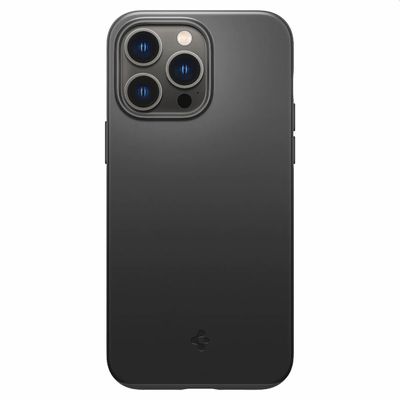 Hoesje geschikt voor iPhone 14 Pro Max Spigen Thin Fit Case - Zwart