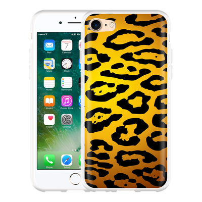 Cazy Hoesje geschikt voor iPhone 7 - Luipaard Goud Zwart