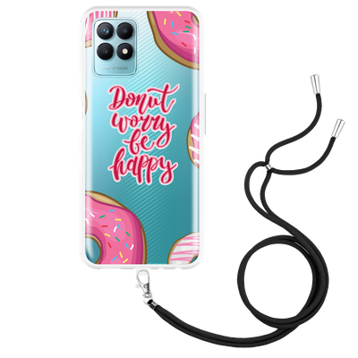 Cazy Hoesje met Koord geschikt voor Realme Narzo 50 - Donut Worry