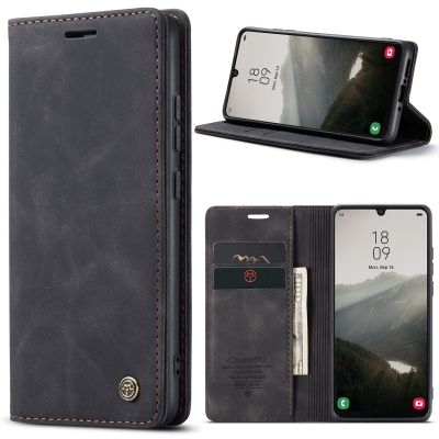 CASEME Samsung Galaxy A34 Retro Wallet Case - Black