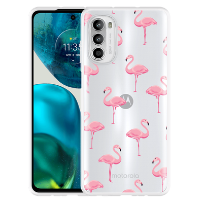 Cazy Hoesje geschikt voor Motorola Moto G52 - Flamingo